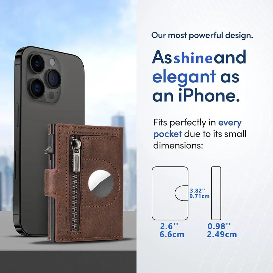 Anti-Theft Rfid Wallet With Holder For Men (Brown)