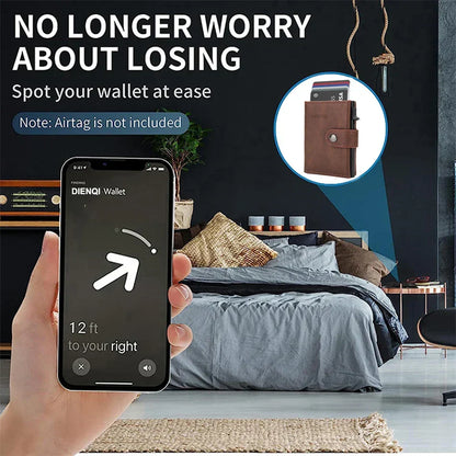 Anti-Theft Rfid Wallet With Holder For Men (Brown)
