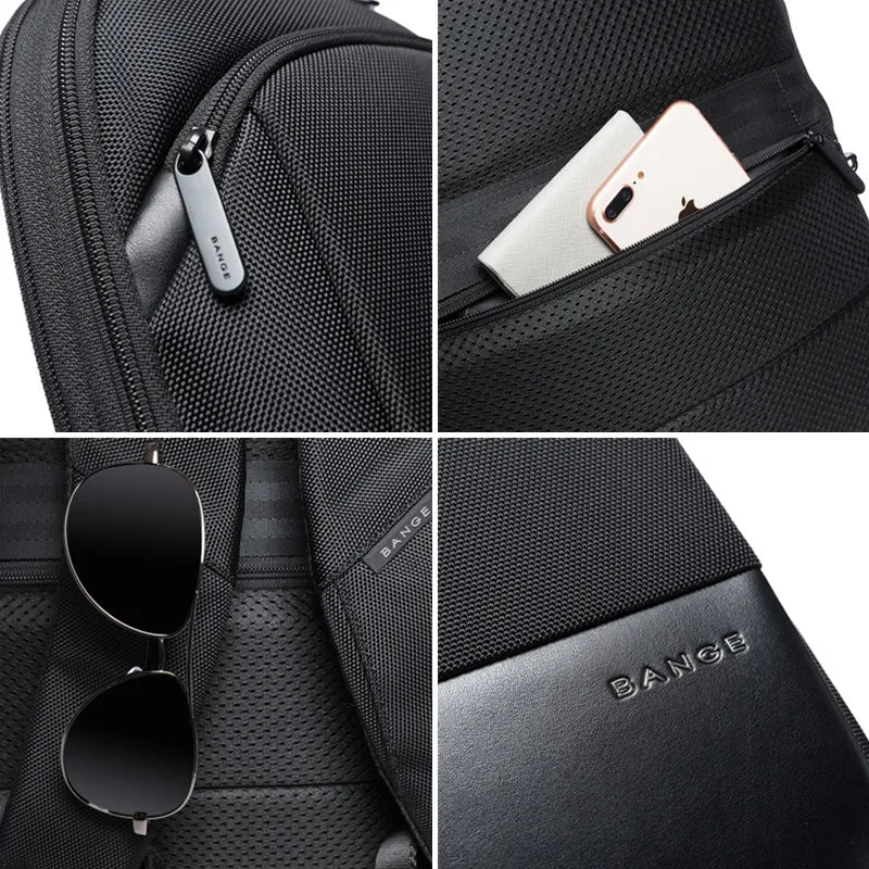 Expandable 15.6 Laptop Backpack Black
