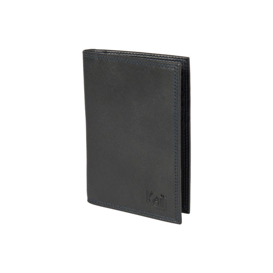 Kaili Mood Leather Passport & Document Holder – Black (Light Grain)