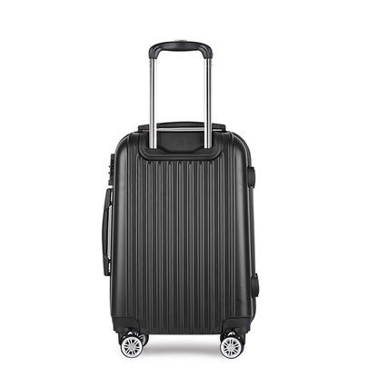 NNEDSZ 20" 55cm Luggage Trolley Travel Set Suitcase Carry On Hard Shell Case Sets Lightweight Black