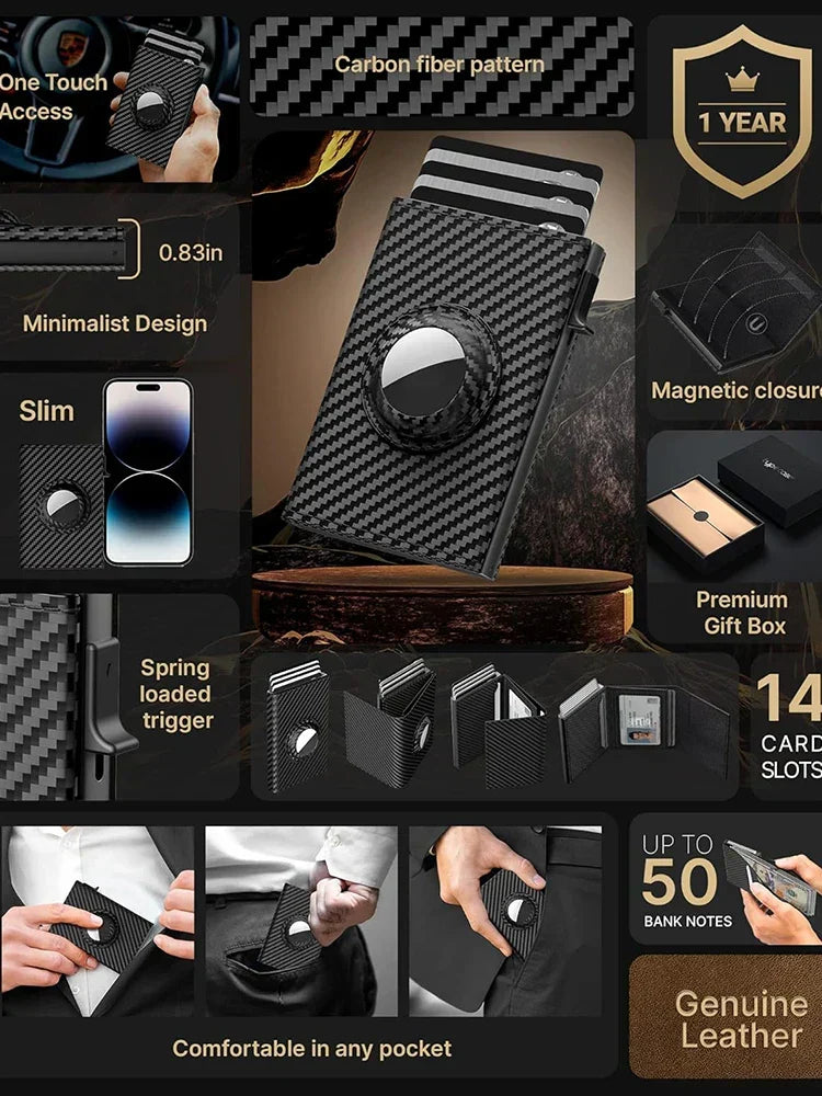 RFID Slim Wallet – Carbon Fiber