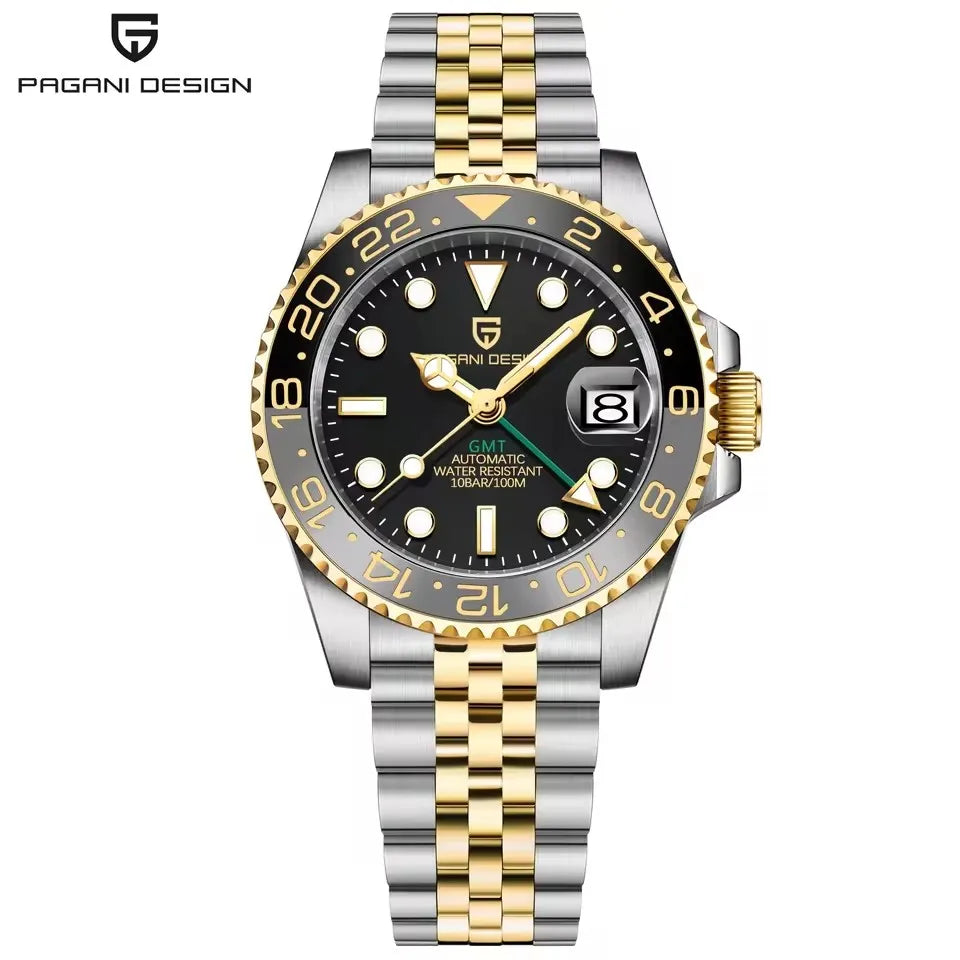 V3 Version GMT Watches Men'S Luxury Sapphire Automatic Mechanical Watch 40MM Stainless Steel Waterproof Watch