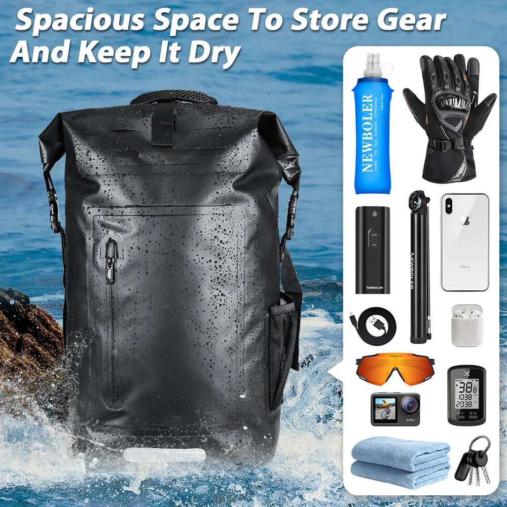 Large Capacity Swimming Waterproof Backpack, Beach, Drifting, Surfing, Diving, Waterproof Backpack 35L Dry Pack