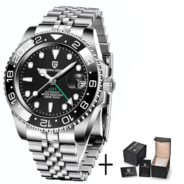 V3 Version GMT Watches Men'S Luxury Sapphire Automatic Mechanical Watch 40MM Stainless Steel Waterproof Watch