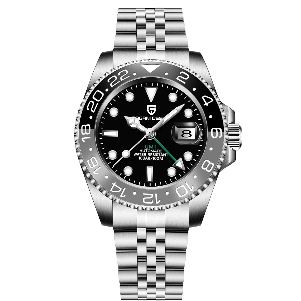 V3 Version GMT Watches Men'S Luxury Sapphire Automatic Mechanical Watch 40MM Stainless Steel Waterproof Watch