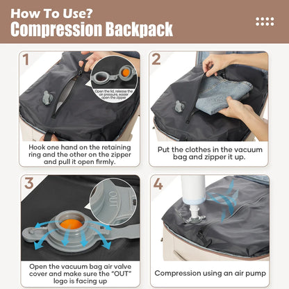 Vacuum Compression Travel Backpack