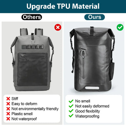 Large Capacity Swimming Waterproof Backpack, Beach, Drifting, Surfing, Diving, Waterproof Backpack 35L Dry Pack