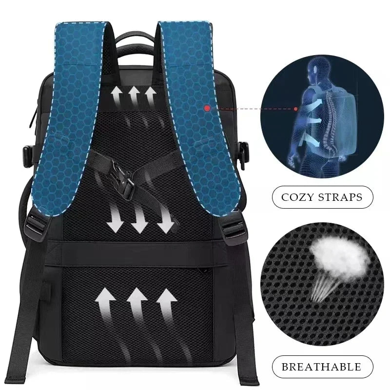 Executive 45L Expandable Backpack Black