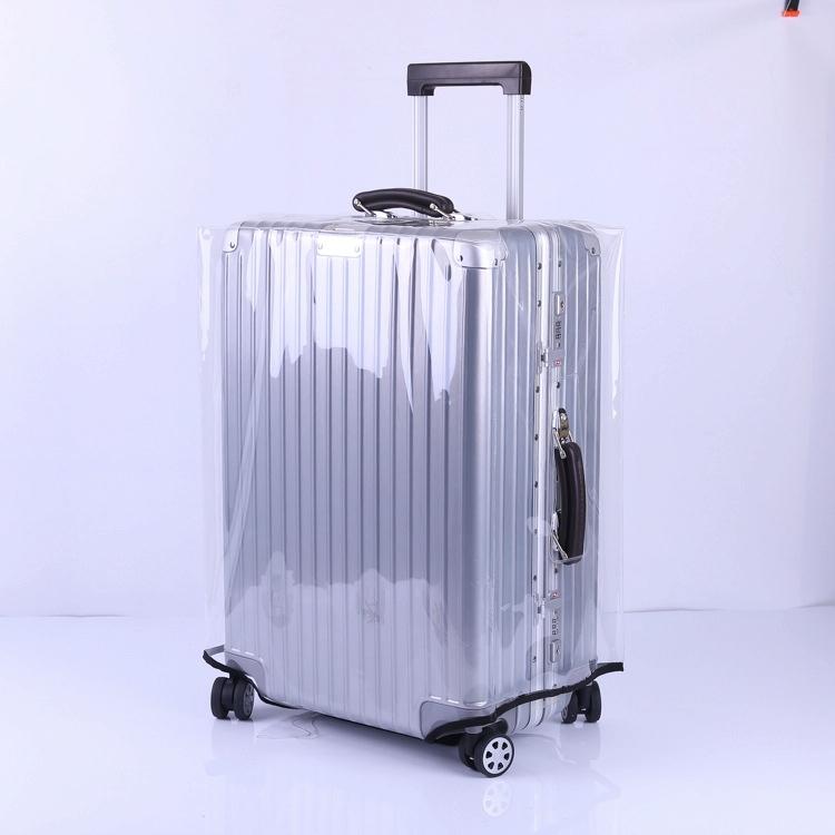 NNEIDS Waterproof Pvc Trolley Suitcase Cover - 26 Inch Rimless Transparent Dustproof