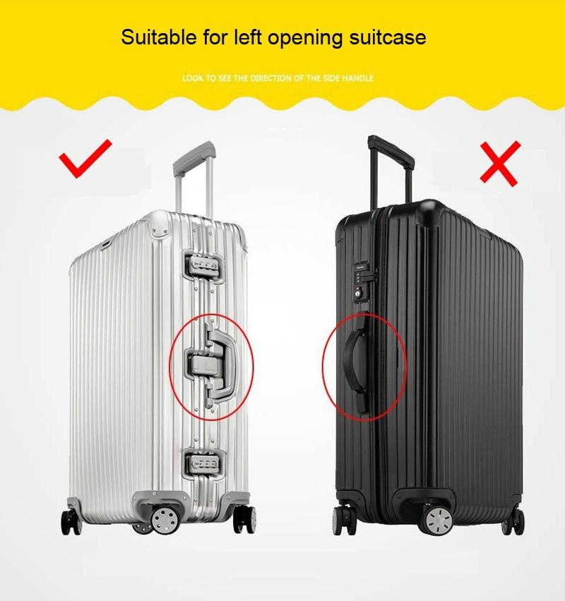 NNEIDS Waterproof Pvc Trolley Suitcase Cover - 26 Inch Rimless Transparent Dustproof