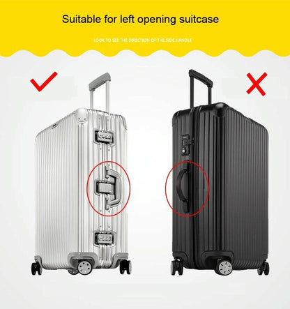 NNEIDS Waterproof Pvc Trolley Suitcase Cover - 26 Inch Rimless Transparent Dustproof
