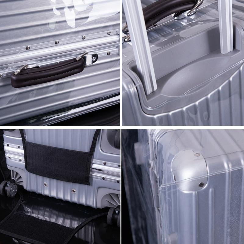 NNEIDS Waterproof Pvc Trolley Suitcase Cover - 26 Inch Rimless Transparent Dustproof