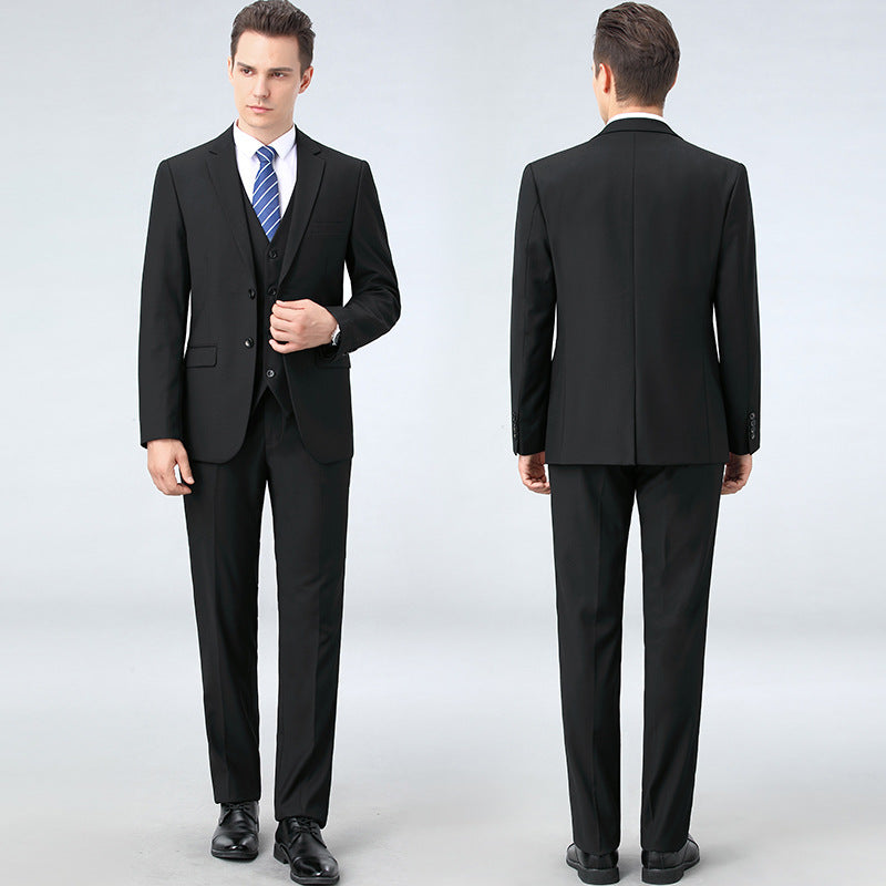 Classic Wool Blend Mens Three Piece Suit
