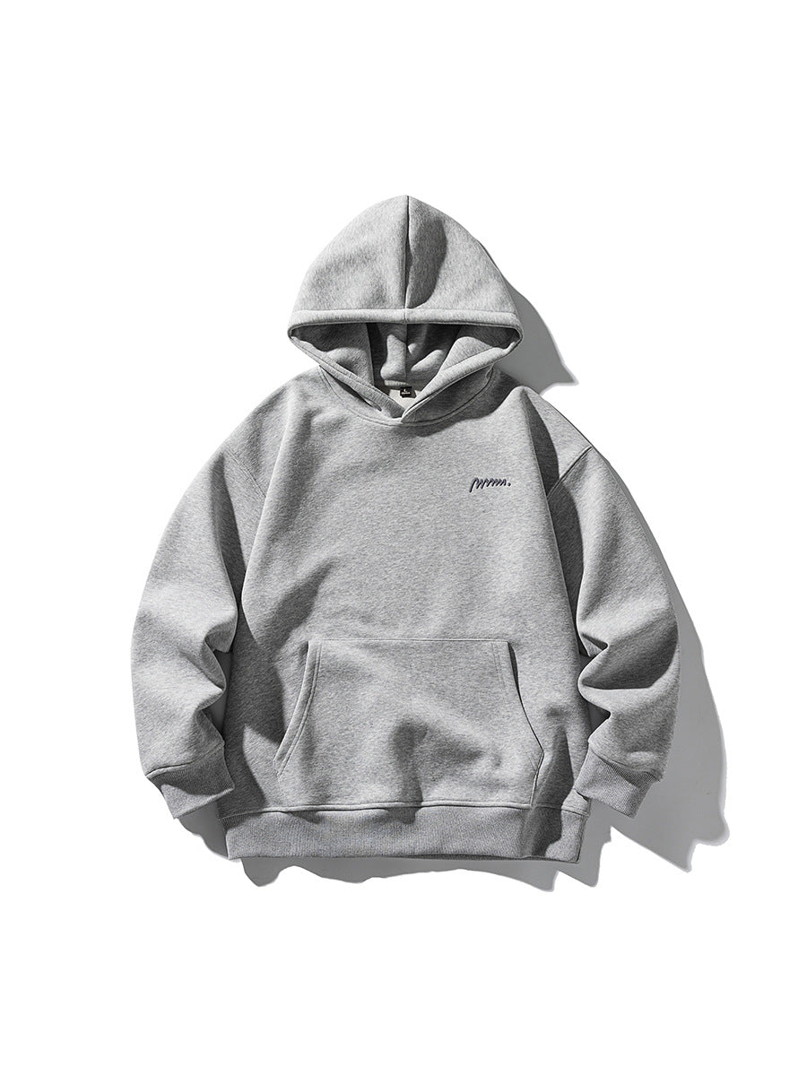 Heavyweight Cotton Blend Hooded Pullover Sweatshirt