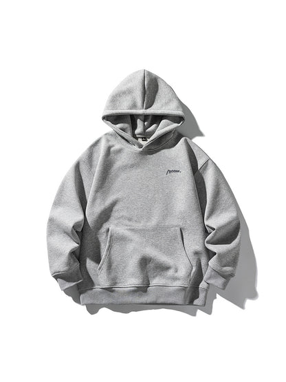 Heavyweight Cotton Blend Hooded Pullover Sweatshirt