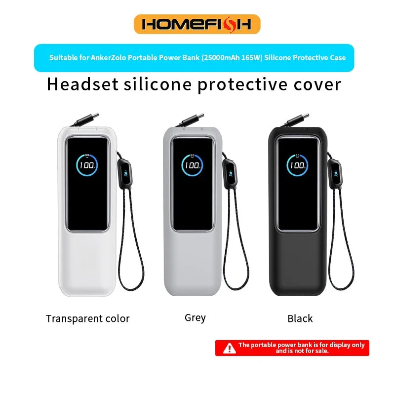 Suitable for Anker Zolo Portable Power Bank (25000Mah 165W) - All-Round Silicone Protective Cover