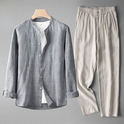 Summer Men's Casual Top and Long Pants