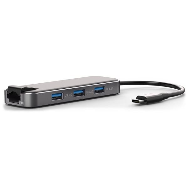 Bluestork HUB-OFFICE USB-C Hub szürke