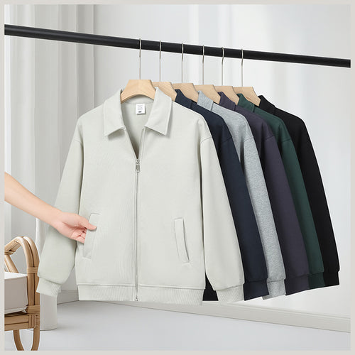 Mens Cotton Zippered Cardigan Jacket