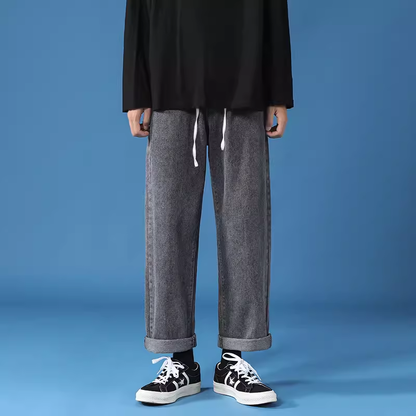 Mens Straight Loose Casual Jeans