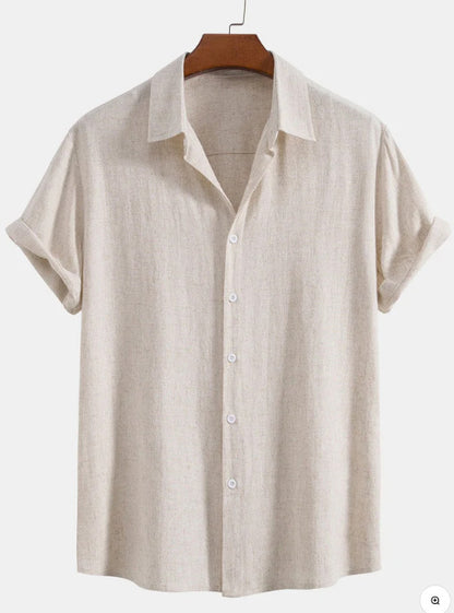 Men's Stand Collar Casual Shirt Set