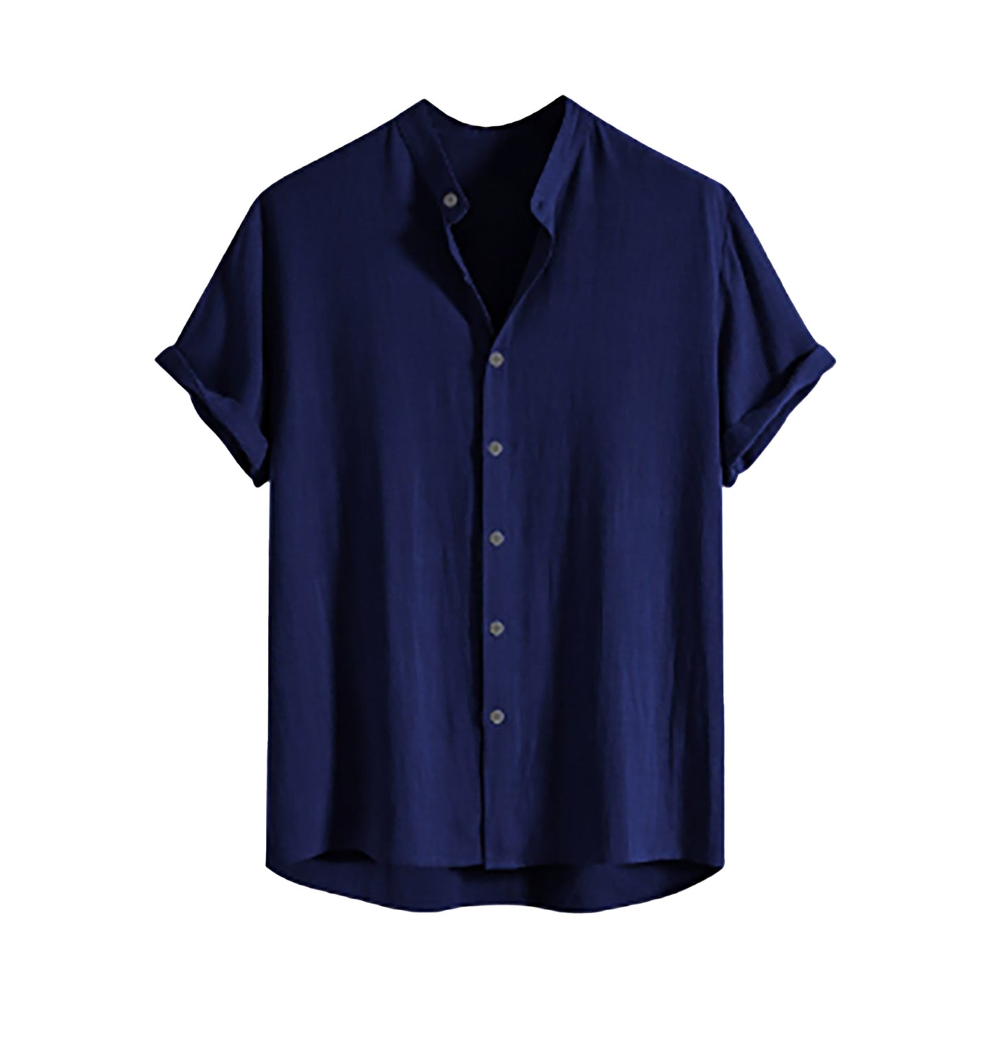 Men's Stand Collar Casual Shirt Set