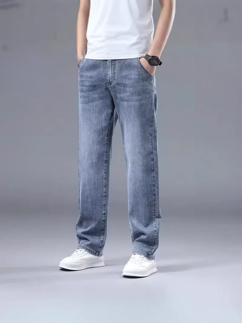 Mens Stretch Straight Leg Denim Pants