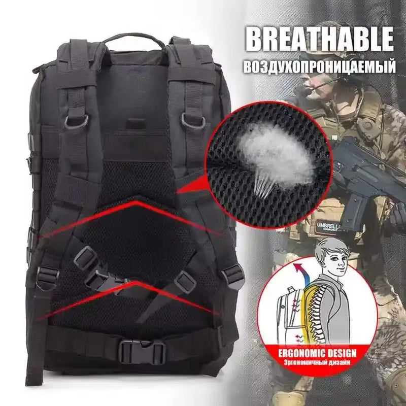 Custom Logo Tactical Backpack Shoulder Bag Waterproof 900D Gym Molle Rucksack Tactical Backpack for Hiking Travel Backpack