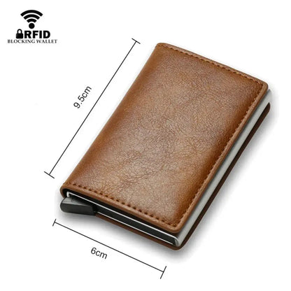 Smart Minimalist Rfid Carbon Fiber Card Holder Wallet
