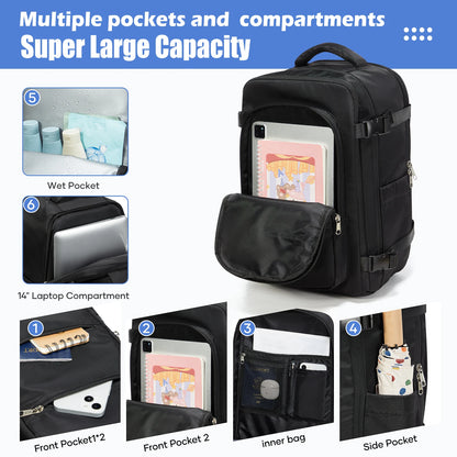Vacuum Bag for Clothing，Backpack Hand Luggage Aircraft，Travel Essentials Vacuum Backpack Hand Luggage 40X30X20, Men Backpack