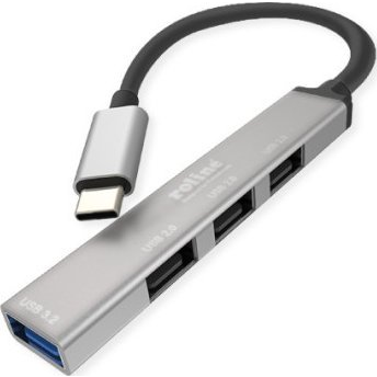 USB 3.2 Gen 1 HUB, 4 portos + USB C kábel