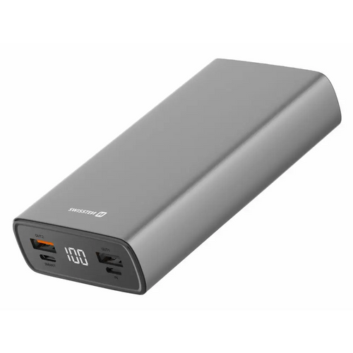 Swissten Aluminium Power Bank 20000mAh - Szürke
