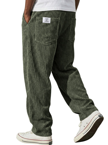 Mens Straight Leg Casual Pants