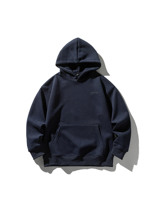 Heavyweight Cotton Blend Hooded Pullover Sweatshirt