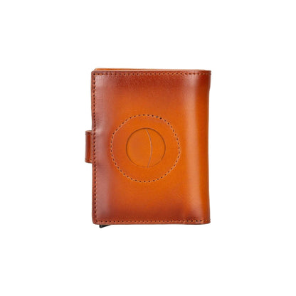 Douglas Genuine Leather Pop-Up Wallet with AirTag Slot - RFID Blocking Cardholder