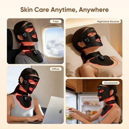 Lumederm GLOW Wireless LED Face Mask-With Red Light Therapy, 2-Year Warranty, Portable and Rechargeable for LED Facial Mask Skincare at Home and Travel, the Ultimate Gift Choice for This Season,Father'Sdaygifts,Summerhairstyles