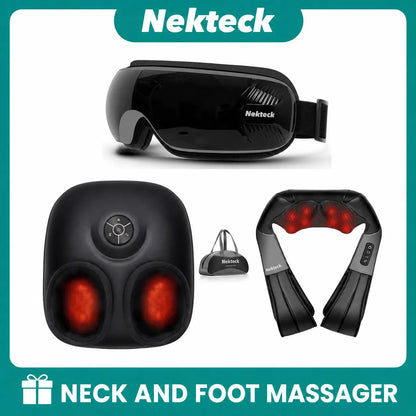 Nekteck Neck Massager & Foot Massager & Eye Massager, Gift for Father Mother Friend