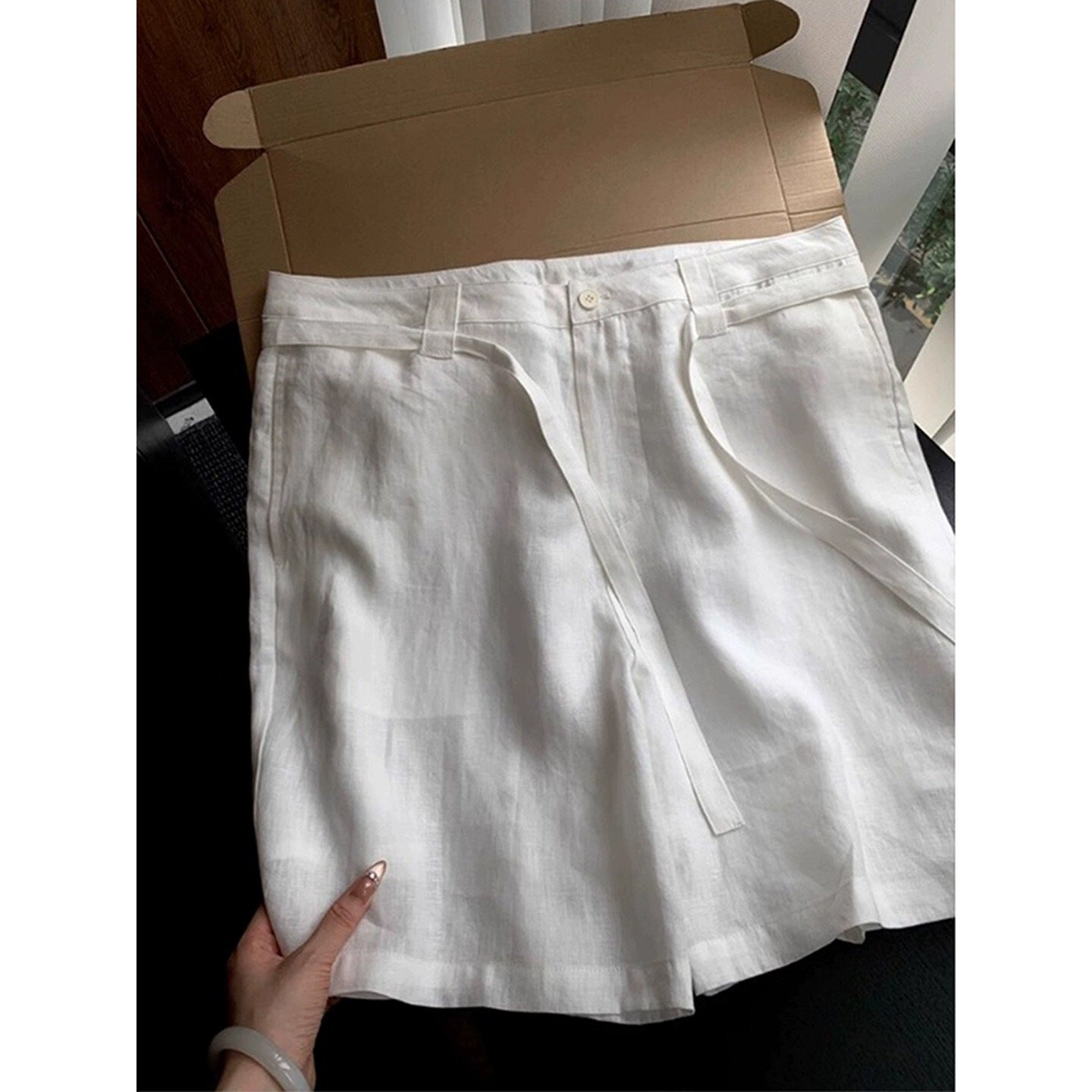Mens Ramie Casual Shorts