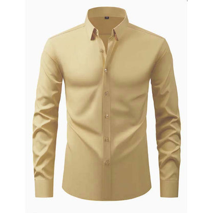 Mens Long Sleeve No-Iron Dress Shirt