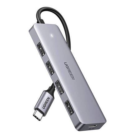 UGREEN 4 az 1-ben USB-C hub 4xUSB-A + USB - C szürke (70336B)