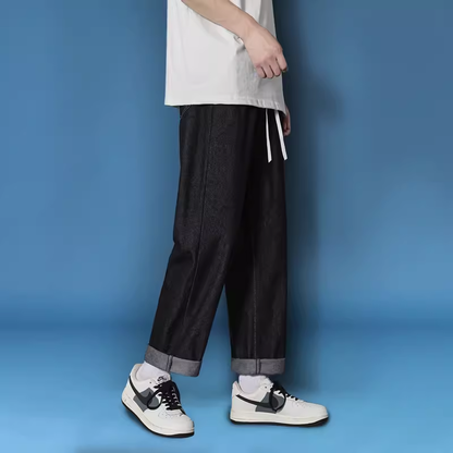 Mens Straight Loose Casual Jeans