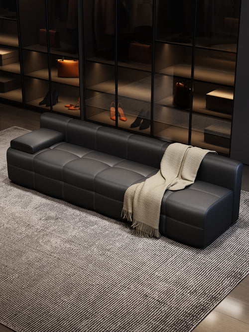 Modular Cat Scratch Resistant Leather Sofa