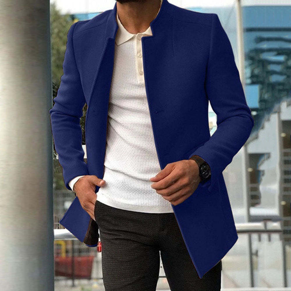 Men's Slim-Fit Woolen Coats