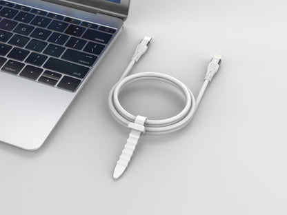 Techancy Cabo De Carregamento Rápido Pd Usb C Para Lightning Branco TB1779, Carregamento Rápido De 30 W, Comprimento 1 M