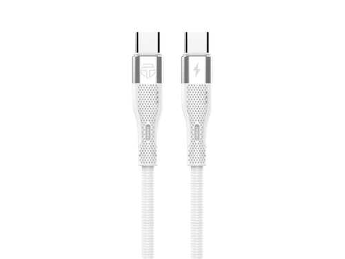 Techancy Cabo De Carregamento Rápido Pd Usb C Para Usb C Branco TB1779, Carregamento Rápido De 60 W, Comprimento 1 M