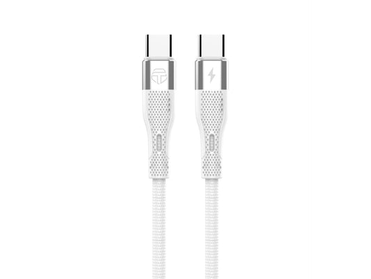Techancy Cabo De Carregamento Rápido Pd Usb C Para Usb C Branco TB1779, Carregamento Rápido De 60 W, Comprimento 1 M