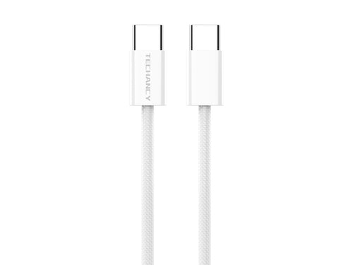 Techancy Cabo De Dados De Carregamento Rápido De 60 W Usb C Para Usb C TB1795, 2 M De Comprimento, Cabo Entrançado