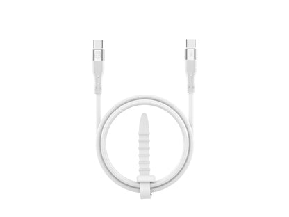 Techancy Cabo De Carregamento Rápido Pd Usb C Para Usb C Branco TB1779, Carregamento Rápido De 60 W, Comprimento 1 M