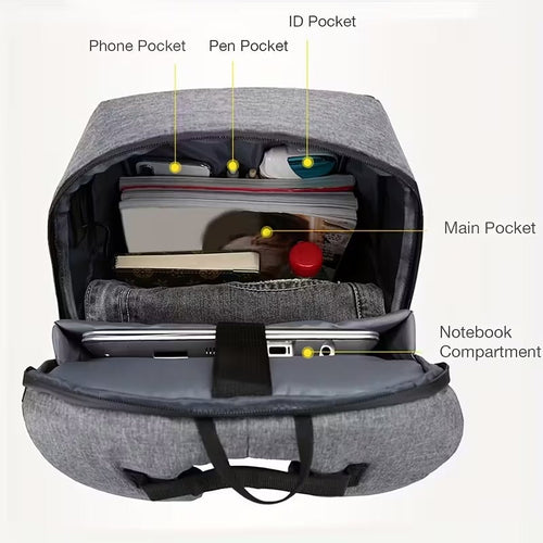 Men’s Anti-Theft Laptop Backpack Business Travel Bag